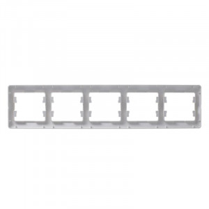 Рамка 5-м Glossa горизонт. алюм. SE GSL000305