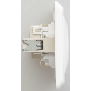 Розетка 1-м СП Этюд 16А IP20 250В с заземл. защ. шторки бел. SE PC16-004B