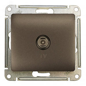 GLOSSA TV розетка проходная 4DB графит GSL001392