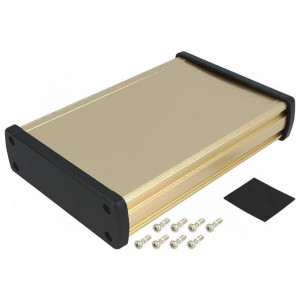 ALUG704GD160, Алюминиевый золотой корпус с черными торцевыми панелями