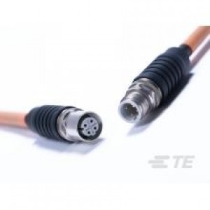 1-2823447-6, Цилиндрические метрические разъемы M12 AM8 CR ST CAT 7 RADOX 8.2MM,H&S