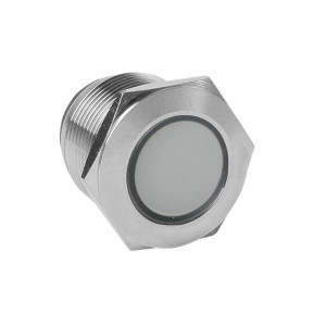 Лампа белая сигнальная S-Pro67 19 мм 24В PROxima s-pro67-352, Лампа сигнальная d19-24V бел мет