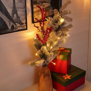 Гирлянда светодиодная универсальная 1.2м 10LED тепл. бел. 0.1Вт IP20 провод ПВХ прозр. элементы питания 2хAA (не в компл.) 303-073