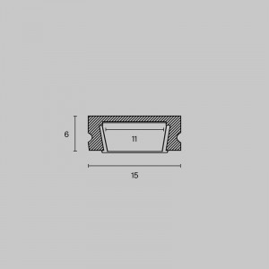 Профиль алюминиевый накладной 15х6 Maytoni ALM001S-2M