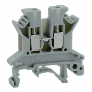 Проходная клемма UKJ-2.5N, Проходная клемма, тип фиксации провода: винтовой, номинальное сечение: 2,5 мм кв., 24A, 800V, ширина: 5,2 мм, цвет: серый, тип монтажа: DIN35