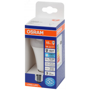 Лампа светодиодная LED 15Вт Е27 6500К 1521Лм груша 220В (замена 150Вт) OSRAM 4099854186219