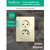 Розетка 2-м СП Glossa 16А IP20 без заземл. беж. SE GSL000220