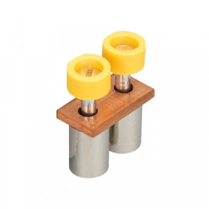 Соединительная перемычка IVB WKN16 - 2, Соединительная перемычка, 2 полюса, изолированная, винтовая, для клемм: WKI 16/U, цвет: желтый