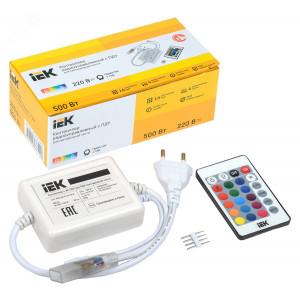 Контроллер с ПДУ ИК RGB 3 канала 220В 1А 500Вт LSC1-RGB-500-IR-20-220-B
