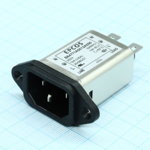 B84771A0012A000, Фильтр IEC 12A, 250B, X2=0.1uF, Y2=2x2200pF, Lr=2x0.14mH, Ileak=0.173mA