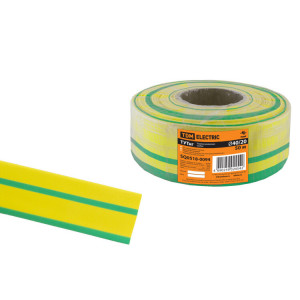 Термоусаживаемая трубка ТУТнг 40/20 желто-зеленая (50 м/ролл) SQ0518-0094