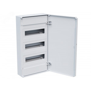 Щит распределительный навесной с пластиковой белой дверцей на 36 модулей, OptiBox Pro 36-NNR-IP40 379802