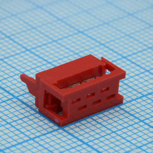 DS1015-01-06R6, Вилка IDC Micro Match на плоский кабель 6 контактов шаг 2.54мм 100В, 1.5А