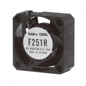 F251R-12LLC, Вентиляторы постоянного тока Brushless DC Fan, 25 X 25 X 10mm, 12V DC, .04m3/min Air flow, 20 Pa Static pressure, 11db Noise, 1 sleeve bearing