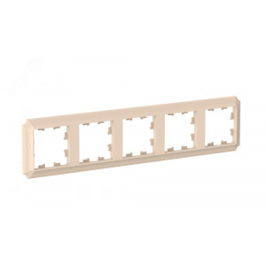 ATLASDESIGN ANTIQUE 5-постовая РАМКА, универсальная, ПЕСОЧНЫЙ (5шт) C3(+) ATN101205