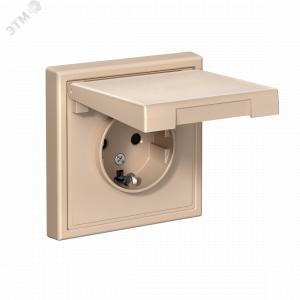 Розетка ArtGallery 16А IP20 с заземл. защ. шторки с крышкой механизм песочн. SE GAL001246