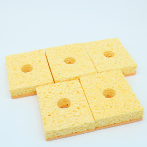 Sponge 2 layers 70X55X16mm комплект 5шт, Губка для очистки жал, двухслойная, в упаковке 5шт