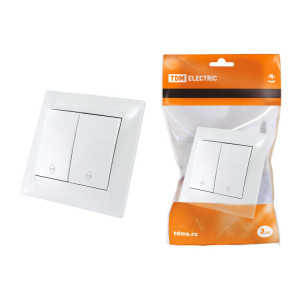 Выключатель на 2 направления 2 кл. 10А белый "Лама" SQ1815-0007