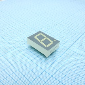 SC10-21SURKWA, 1 разрядный индикатор 25,4мм/красный/630нм/31-70мкд/ОК