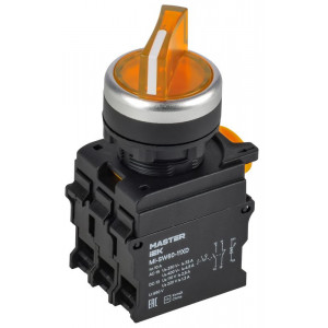 Переключатель с подсв. 2 полож. 1NO+1NC ж-лтый MASTER IEK MI-SW60-11XD-3-14-2-K05