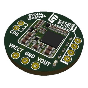 STEVAL-ISB68WA, Средства разработки интегральных схем (ИС) управления питанием Qi-based wireless power receiver reference design for wearable applications up to 2.5 W using STWLC68