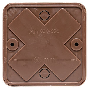 Коробка разветвительная KMP-030-030 (75х75х26) тёмное дерево PRO plc-kmr-030-030-t