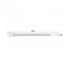 Хомут кабельный под винт 3.6х150 нейл. черн. (уп.100шт) 07-0155