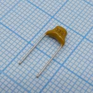 TS170R1H332K8BBB0R, Конденсатор керамический многослойный 3300пФ 50В X7R ±10% радиальный 5.08мм 125°C россыпь