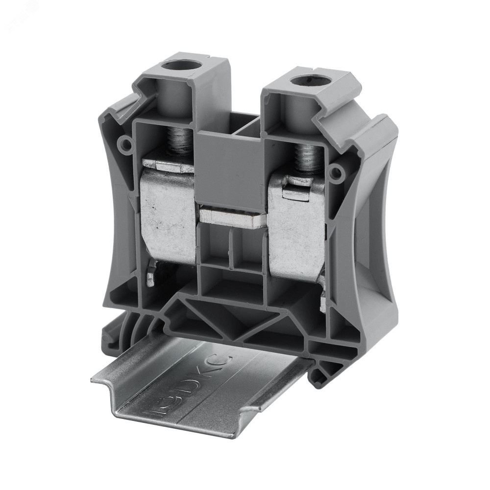 Изображение товара Клемма проходная, винтовой зажим, 2 точки подключения, 35 кв.мм, серая TUR-35R