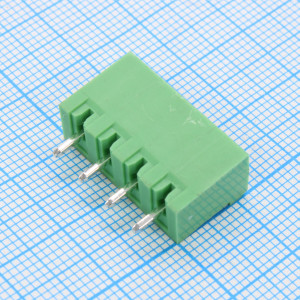 2EGTVC-5.0-04P-14-100, Разъемный клеммный блок на плату, 4 контакта. Серия 2EGTVC-5.0