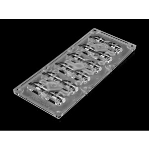 ALST173D12LED5050T2M-L, Групповая прямоугольная линза 2x6 на 12 светодиодов 3030/3535/5050, эфф=90%, диаграмма T2M-Long, 173x71.4mm   H:9,88mm, PC-1250Z TEIJIN