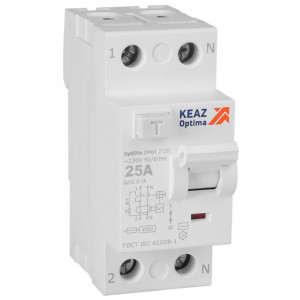 Выключатель дифференциального тока (УЗО) без защиты от сверхтоков 2П 25А 10мА AС 4,5кА OptiDin DM63-2125-AC-4,5-УХЛ4 343882