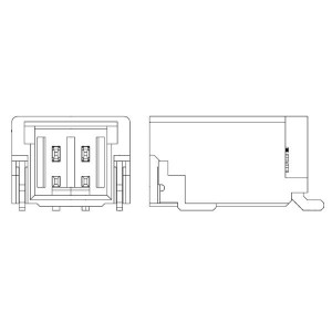 202396-0207, Проводные клеммы и зажимы 1mm PicoClasp SMT SR 2CKT RA HDR GLD PTL