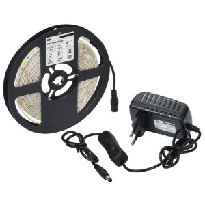 Комплект DIY (2835WW60-4,8-IP65-12В 5м + др. + выкл.) LSR1-1-060-65-1-05-S1