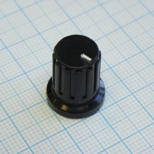 Ручка KDC15-17-6J чёрн. d=6, Ручка управления, на вал 6 мм, чёрная