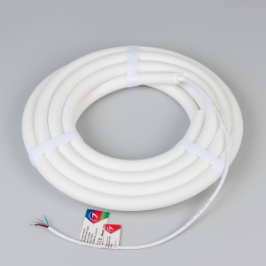 Лента герметичная MOONLIGHT-TOP-G280-D18mm 24V RGB 360deg (13 W/m, IP65, 3838, 5m, wire x1) 038762, Гибкая герметичная лента (неон серии MOONLIGHT), сечение 18х18 мм. Светодиоды SMD 3838 280 шт/м. Цвет свечения RGB, угол излучения 360°. Мощность 13 Вт/м, питание 24 В. Класс пылевлагозащиты IP65. Размеры 5000х18х18 мм. Резка не предусмотрена. Изгиб согла