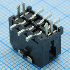 KLS1-XM1-3.00-2X03-VMT, Разъем низковольтного питания вилка шаг 3мм 6 контактов (2X3) черный