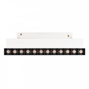 Светильник MAG-ORIENT-LASER-FOLD-S230-12W Warm3000 (WH, 30 deg, 48V) 035866, Светильник для магнитных треков MAG-ORIENT шириной 26 мм. Мощность 12 Вт, св. поток 520 лм, 43 лм/Вт, теплый 3000 K, CRI>90, угол 30°, напряжение питания 48 В. Белый прямоугольный корпус из металл, экран поликарбонат, степень защиты IP20. Размер: длина 23