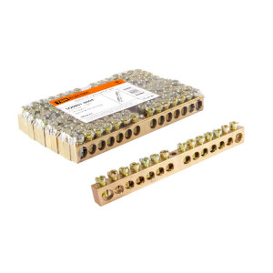 Шина "N" нулевая 6х9мм 14/1 (14групп/крепеж по центру) SQ0801-0004