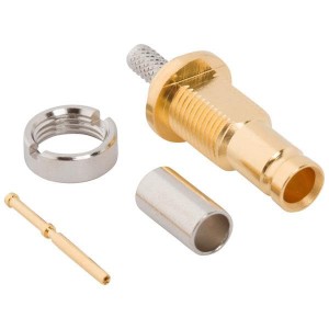 282102-75, РЧ соединители / Коаксиальные соединители 1.0/2.3 DIN STR JACK CABLE MOUNT, 75 OHM