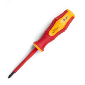 Отвертка диэлектрическая шлицевая 5,5х125 серия Профи, для работ под напряжением до 1000 В