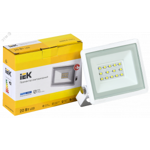 Прожектор светодиодный СДО 06-20 6500К IP65 бел. LPDO601-20-65-K01