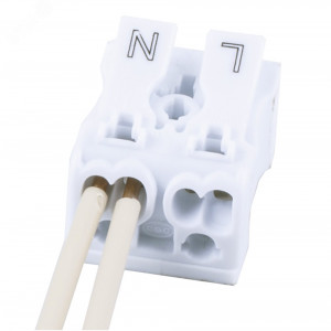 Клемма монтажная для фазных проводников, 2 контактные группы, (DIY упак 5 шт) 39788