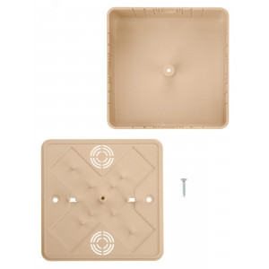 Коробка распаячная КР 100х100х44 ОП сосна IP40, инд. штрихкод SQ1401-0409