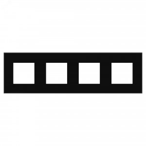 Рамка 4-м 8мод. Avanti "Черный квадрат" 4402908