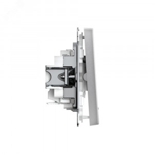 ARTGALLERY 2-клавишный ВЫКЛЮЧАТЕЛЬ с подсветкой, сх.5а, 10АХ, механизм, быстрозажимные клеммы, АЛЮМИНИЙ GAL000353S