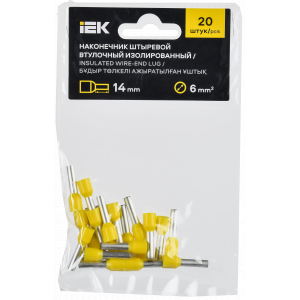 Наконечник НШВИ 6.0-14 желт. (уп.20шт) IEK UGN11-006-014-020