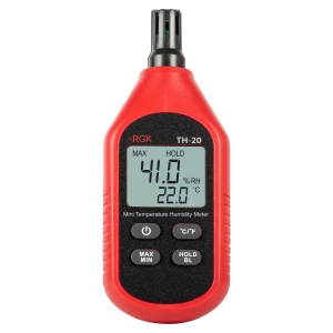 TH-20, Цифровой термогигрометр, диапазон измеряемых температур -10°С...+60°C, точность ±1%, влажность 10%...95% с точностью ±3%
