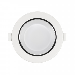 Светильник IM-STORM-R115-10W Day4000-MIX (WH, 80 deg, 230V) 032431, Светильник даунлайт с изменяемой цветовой температурой и переключателем на корпусе. Мощность 10 Вт, св. поток 880 лм, 88 лм/Вт, белый 6000К, или дневной 4000К, или теплый 3000К (выбор цвета свечения при установке, фиксированный), CRI>80, угол 80°, напряже