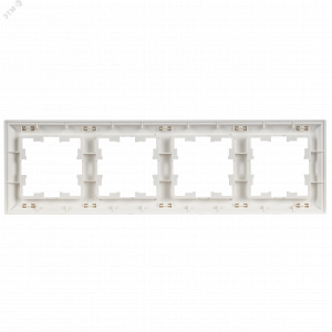 BRITE Рамка 4-местная РУ-4-БрАБ арктический белый/белый IEK BR-M42-12-K91